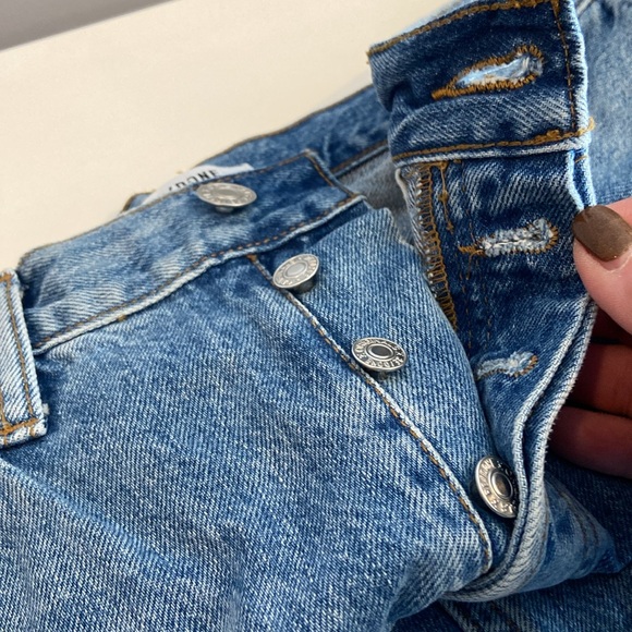 Re/Done 90's High Rise Loose Jeans in Worn Blue Size 27 - Picture 5 of 9